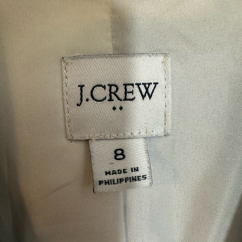 J CREW BLACK IVORY BUFFALO CHECK WOOL BLEND ONE BUTTON BLAZER JACKET SZ 8 - Picture 3 of 10